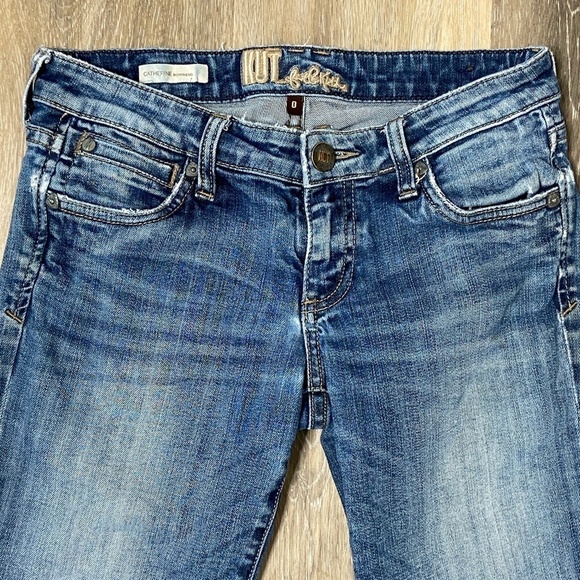 Kut From The Kloth Catherine Boyfriend Denim Crop Blue Casual Jeans Size 0 - Picture 3 of 8